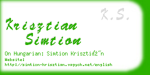 krisztian simtion business card